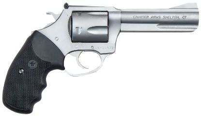 Picture of Charter Arms 73546 Professional Vi Extra Large, 357 Mag 6 Shot 4.20" Matte Stainless Steel Barrel, Cylinder & Frame W/Black Finger Grooved Grip, Exposed Hammer 