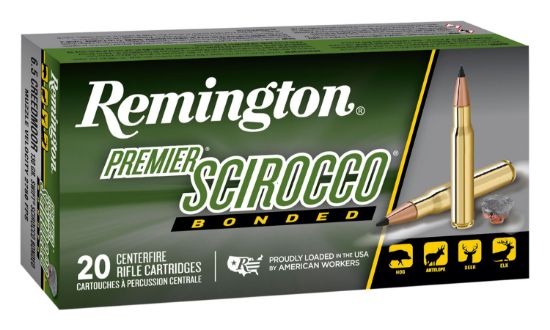 Picture of Remington Ammunition 29344 Premier Scirocco Bonded 6.5 Creedmoor 130 Gr Swift Scirocco Bonded 20 Per Box/ 10 Cs 