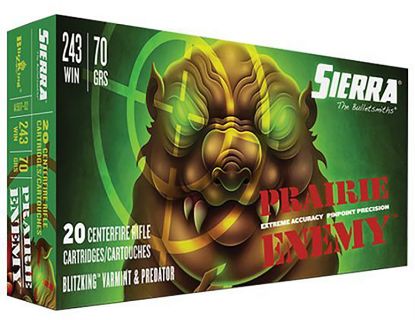 Picture of Sierra A150702 Prairie Enemy 243 Win 70 Gr Sierra Blitzking 20 Per Box/ 10 Case 