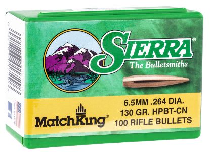 Picture of Sierra 1729 Matchking 6.5 Creedmoor .264 130 Gr Hollow Point Boat Tail/ 100 Per Box 