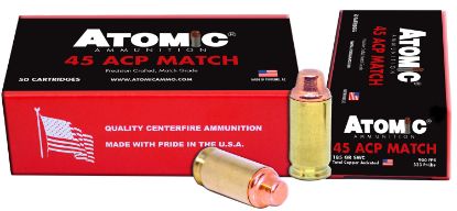 Picture of Atomic Ammunition 448 Match Precision Craft 45 Acp 185 Gr Semi Wadcutter 50 Per Box/ 10 Case 
