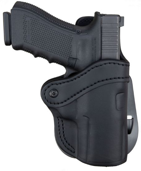 Picture of 1791 Gunleather Orpdh24ssblr Bh2.4S Optic Ready Owb 2.4S Stealth Black Leather Paddle Fits Fn 509/Hk Vp9sk 