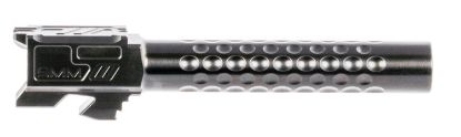 Picture of Zev Bbl17optdlc Optimized Match Grade 9Mm Luger, Compatible W/Glock 17 Gen1-4, 4.49" Black Dlc 416R Stainless Steel Dimpled Barrel 