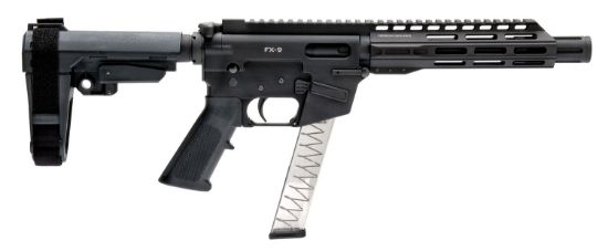 Picture of Freedom Ordnance Fx-9P8s Fx-9 9Mm Luger 8" 31+1 Black Anodized Black Polymer Sba3 Pistol Brace 