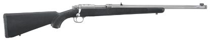 Picture of Ruger 7419 77/357 357 Mag 5+1 18.50" Threaded Barrel, Brushed Stainless Steel, Integral Scope Mount On A Solid Steel Receiver, Black Synthetic Stock 