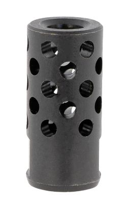 Picture of Ruger 90699 Radial Ported Muzzle Brake 35 Caliber Black Oxide Steel With 1/2"-28 Tpi Threads, 1.75" Oal & .8" Diameter 