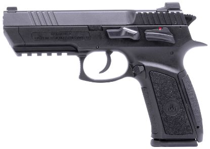 Picture of Iwi Us J941pl910ii Jericho 941 Enhanced 9Mm Luger Caliber With 4.40" Barrel, 10+1 Capacity, Overall Black Finish, Picatinny Rail Frame, Serrated Steel Slide & Polymer Grip 