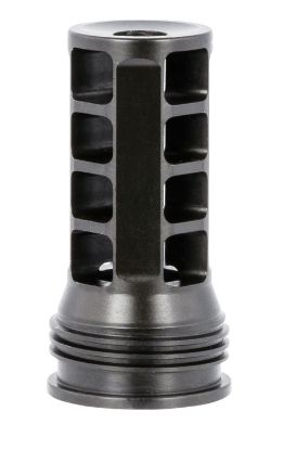 Picture of Huxwrx 1574 Qd 762 Muzzle Brake Black With 5/8"-24 Tpi Threads, 2.30" Oal & 1.20" Diameter For 30 Cal Ar-Platform 