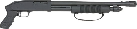 Picture of Mossberg 50697 590 Cruiser 12 Gauge 6+1 3" 18.50" Stand-Off Barrel, Dual Extractors, Matte Blued Metal Finish, Synthetic Pistol Grip Stock 