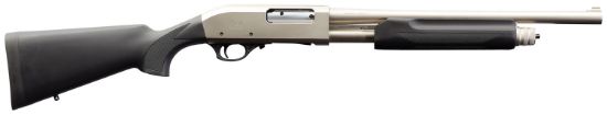 Picture of Charles Daly 930228 301 Tactical 12 Gauge Pump 3" 5+1 18.50" Black Vent Rib Barrel, Nickel Aluminum Receiver, Fixed Black Synthetic Stock 