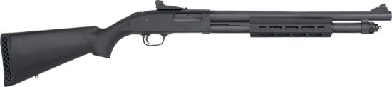 Picture of Mossberg 50765 590A1 Tactical 12 Gauge 3" 6+1 18.50" Cylinder Bore Barrel Black Parkerized Rec With Ghost Ring Sight Black Synthetic Stock Right Hand Includes M-Lok Handguard 