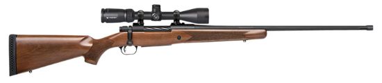 Picture of Mossberg 28124 Patriot 300 Win Mag Caliber With 3+1 Capacity, 24" Threaded/Fluted Barrel, Matte Blued Metal Finish & Walnut Stock Right Hand (Full Size) Includes Vortex Crossfire Ii 3-9X40mm Scope 