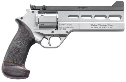 Picture of Chiappa Firearms 340302 Rhino Match Master 38 Special 6 Shot, 6" Gray Pvd Steel Vent Rib Barrel & Cylinder, Gray Pvd Aluminum Frame, Black Hogue Micarta Grip, Exposed Hammer 