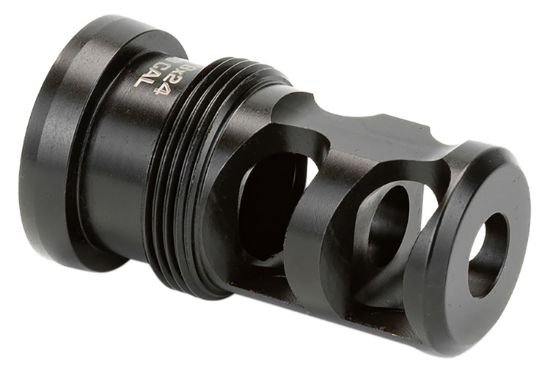 Picture of Griffin Armament Tmpb30c5824 Paladin 2 Port Taper Mount Black Melonite Qpq 17-4 Stainless Steel With 5/8"-24 Tpi Threads, 1.88" Oal & 1.07" Diameter For 30 Cal 