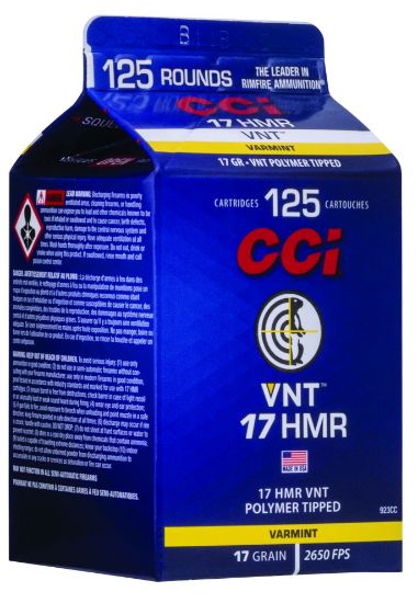 Picture of Cci 923Cc Vnt Rimfire 17 Hmr 17 Gr Varmint Tipped 125 Per Box/ 10 Case 