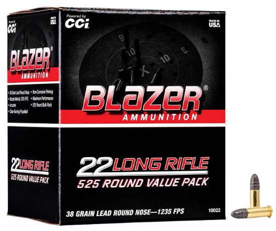 Picture of Cci 10022 Blazer Rimfire 22 Lr 38 Gr Lead Round Nose 525 Per Box/ 10 Case 