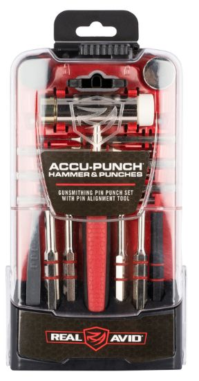 Picture of Real Avid Avhps Accu-Punch Hammer & Punches Steel Red Rubber Handle 