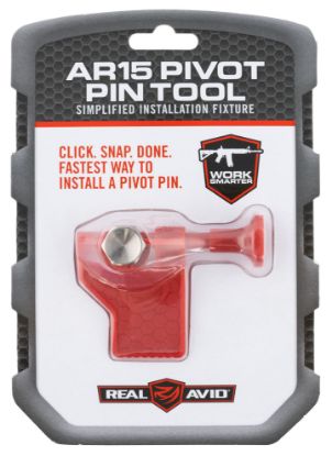 Picture of Real Avid Avar15ppt Pivot Pin Tool Red Polymer Rifle For Ar-15 Includes Detent Plunger, Large Pin, & Install Tool 