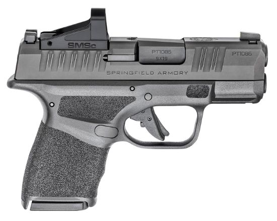 Picture of Springfield Armory Hc9319bospsmsc Hellcat Micro-Compact Osp 9Mm Luger 3" 11+1, 13+1 Black Black Melonite Steel Slide Adaptive Textured Black Polymer Grip Includes Shield Smsc 