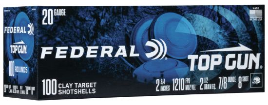 Picture of Federal Tg201008 Top Gun 20 Gauge 2.75" 7/8 Oz 8 Shot 100 Per Box/ 2 Case 