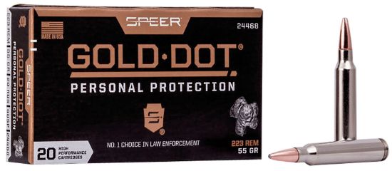 Picture of Speer 24468 Gold Dot Personal Protection 223 Rem 55 Gr Soft Point 20 Per Box/ 10 Case 