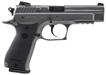 Picture of Sar Usa K245st10 K2 45 Acp Caliber With 4.70" Barrel, 10+1 Capacity, Overall Stainless Finish Steel, Picatinny Rail/Beavertail Frame, Serrated Slide & Black Polymer Grip 