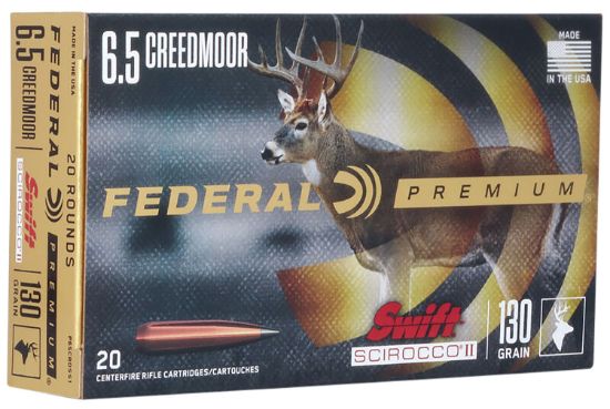 Picture of Federal P65crdss1 Premium 6.5 Creedmoor 130 Gr Swift Scirocco Ii 20 Per Box/ 10 Case 