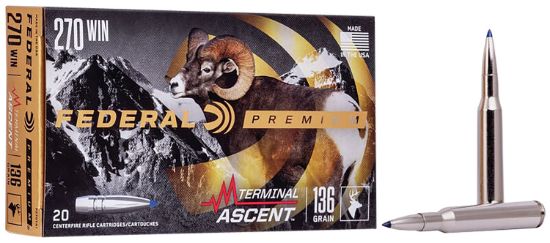 Picture of Federal P270ta1 Premium Terminal Ascent 270 Win 136 Gr Terminal Ascent 20 Per Box/ 10 Case 