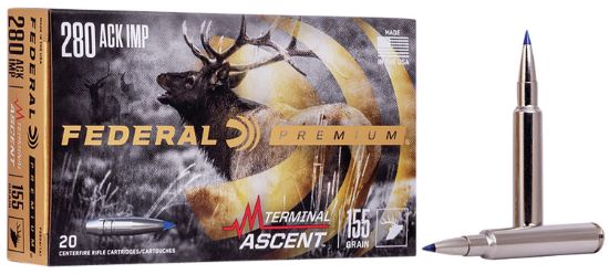 Picture of Federal P280a1ta1 Premium Terminal Ascent 280 Ackley Improved 155 Gr Terminal Ascent 20 Per Box/ 10 Case 