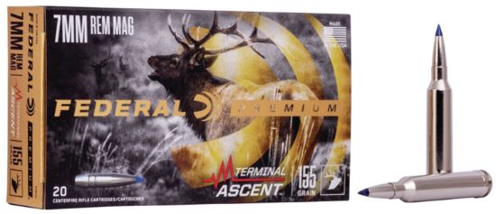 Picture of Federal P7rta1 Premium Terminal Ascent 7Mm Rem Mag 155 Gr Terminal Ascent 20 Per Box/ 10 Case 