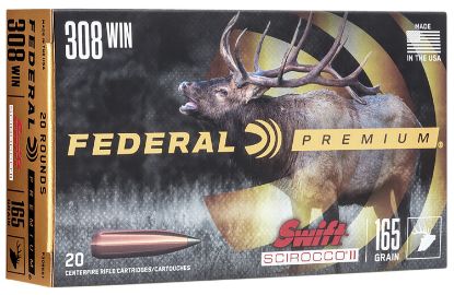 Picture of Federal P308ss1 Premium 308 Win 165 Gr Swift Scirocco Ii 20 Per Box/ 10 Case 