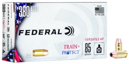 Picture of Federal Tp380vhp1 Train + Protect 380 Acp 85 Gr Versatile Hollow Point 50 Per Box/ 10 Case 