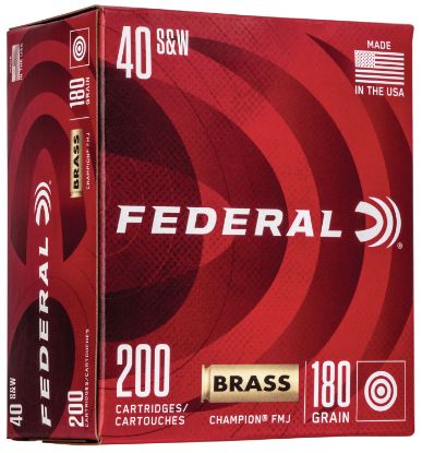 Picture of Federal Wm52232 Champion Training 40 S&W 180 Gr Full Metal Jacket 200 Per Box/ 5 Case 