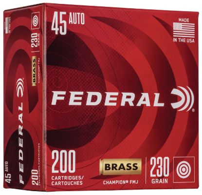 Picture of Federal Wm52332 Champion Training 45 Acp 230 Gr Full Metal Jacket 200 Per Box/ 5 Case 