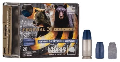 Picture of Federal P45shc1 Premium Personal Defense Punch 45 Acp +P 240 Gr Solid Core Synthetic Flat Nose 20 Per Box/ 10 Case 