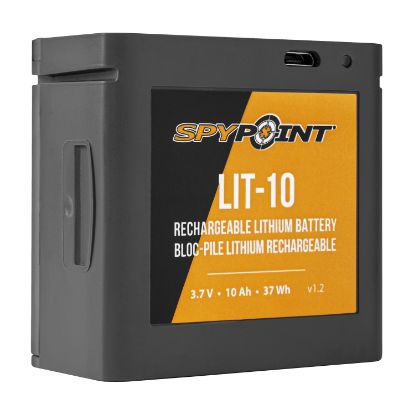 Picture of Spypoint 05558 Lit-10 Rechargeable Lithium Battery Pack Black 3.7 Volts 10,000 Mah Fits Link-Micro/Link-Micro-Lte/Link-Micro-S-Lte/Cell-Link 