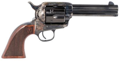 Picture of Taylors & Company 550180 Smoke Wagon 357 Mag Caliber With 4.75" Blued Finish Barrel, 6Rd Capacity Blued Finish Cylinder, Color Case Hardened Finish Steel Frame & Checkered Walnut Grip 