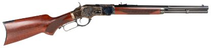 Picture of Taylors & Company 550202De 1873 Taylor Tuned 357 Mag 10+1 18" 1/2 Octagon Barrel Walnut Fixed Pistol Grip Stock Color Case Hardened Right Hand 