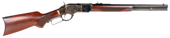 Picture of Taylors & Company 550202De 1873 Taylor Tuned 357 Mag 10+1 18" 1/2 Octagon Barrel Walnut Fixed Pistol Grip Stock Color Case Hardened Right Hand 