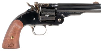 Picture of Taylors & Company 550681 Second Model Schofield 38 Special Caliber With 5" Barrel, 6Rd Capacity Cylinder, Overall Blued Finish Steel & Walnut Grip 