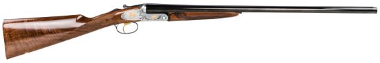 Picture of F.A.I.R. Frisprdl1628 Iside De Luxe Prestige 16 Gauge 2Rd 2.75" 28" Blued Barrel, Steel Receiver W/Silver Engraved Metal Finish, Walnut Stock, Gold Trigger 