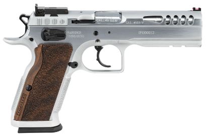 Picture of Tanfoglio Ifg Tfstockm40 Defiant Stock Master Lg 40 S&W 14+1 4.75" Hard Chrome Steel/Wood Grip 