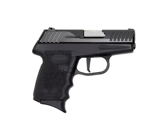 Picture of Sccy Industries Dvg1cbe Dvg-1 Striker Fire 9Mm Luger Caliber With 3.10" Barrel, 10+1 Capacity, Black Finish Frame, Serrated Black Nitride Stainless Steel Slide & Finger Grooved Polymer Grip 