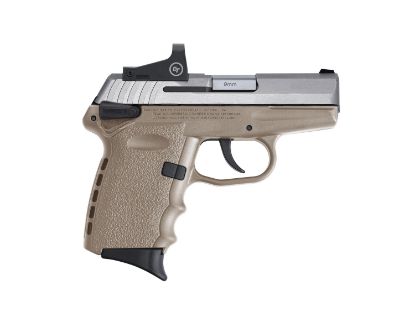 Picture of Sccy Industries Cpx1ttderd Cpx-1 Rd 9Mm Luger Caliber With 3.10" Barrel, 10+1 Capacity, Flat Dark Earth Finish Frame, Stainless Steel Slide & Polymer Grip Includes Crimson Trace Cts-1500 Red Dot 