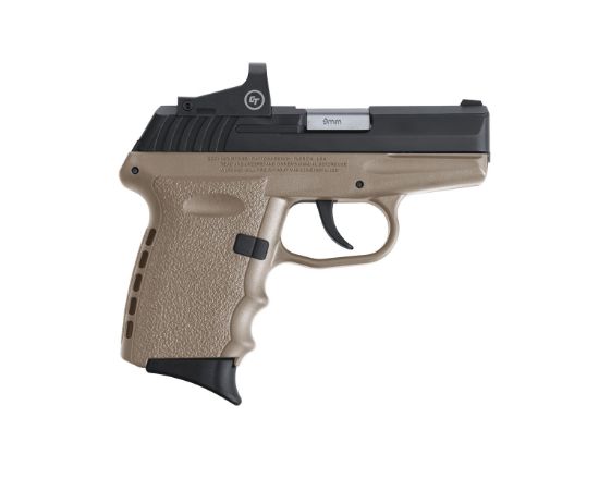 Picture of Sccy Industries Cpx2cbderde Cpx-2 Rd 9Mm Luger 3.10" 10+1 Black Nitride Stainless Steel Slide Flat Dark Earth Polymer Grip Nms Cts-1500 Red Dot 