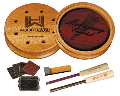 Picture of Woodhaven Wh355 Mahogany Crystal Friction Call Attracts Turkeys Natural Glass/Wood 