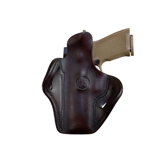 Picture of 1791 Gunleather Orbh24sbrr Bh2.4 Optic Ready Owb 2.4 Signature Brown Leather Belt Slide Fits Walther Ppq/Sig P320/Springfield Xd-M Right Hand 