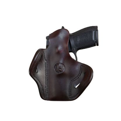 Picture of 1791 Gunleather Orbh24ssbrr Bh2.4S Optic Ready Owb Size 2.4S Signature Brown Leather Belt Slide Fits Fn 509/Hk Vp9sk Right Hand 