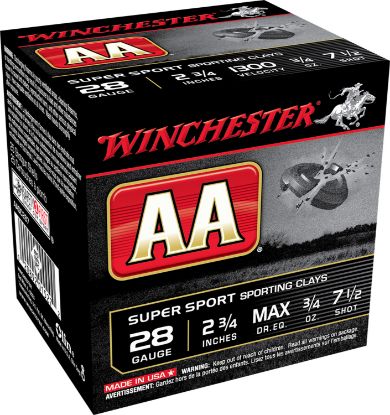 Picture of Winchester Ammo Aasc287vp Aa Sporting Clay 28 Gauge 2.75" 3/4 Oz 7.5 Shot 100 Per Box/ 5 Case 