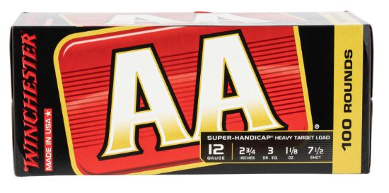 Picture of Winchester Ammo Aaha127vp Aa Super Handicap Heavy Target 12 Gauge 2.75" 1 1/8 Oz 7.5 Shot 100 Bx/ 2 Case Value Pack 